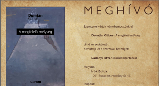 KÖNYVBEMUTATÓ | A MEGFELELŐ MÉLYSÉG